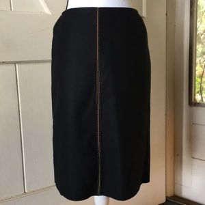 J. Crew black wool skirt.